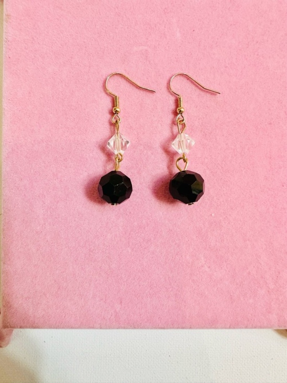Black Crystal Drop Earrings